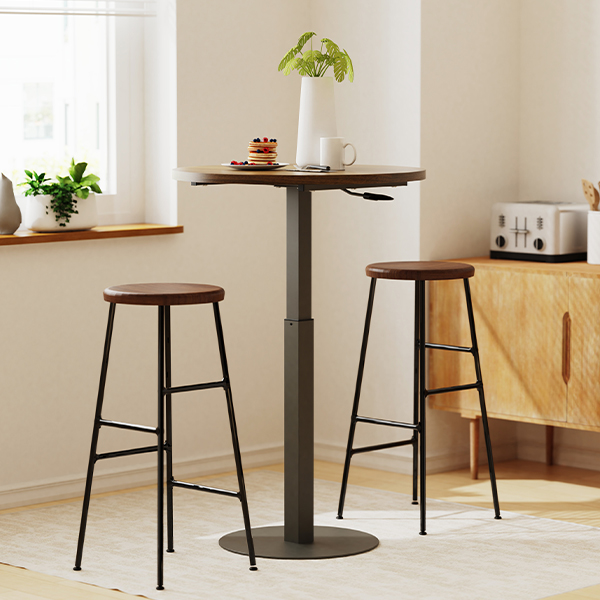 KA-4833【魔法桌】氣壓升降咖啡桌 可愛圓桌 兩色可選