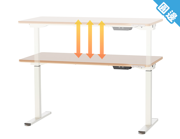 KA-4855【優仕款】【圓邊】電動升降桌 150 x 70 cm 雙馬達 多色可選