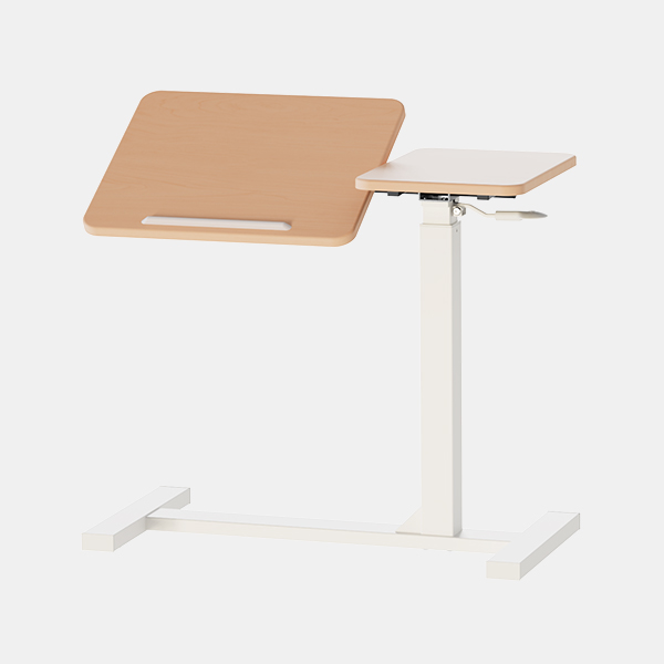 KA-4812【隨心桌】氣壓升降邊桌 無段翻轉雙桌板 三色可選